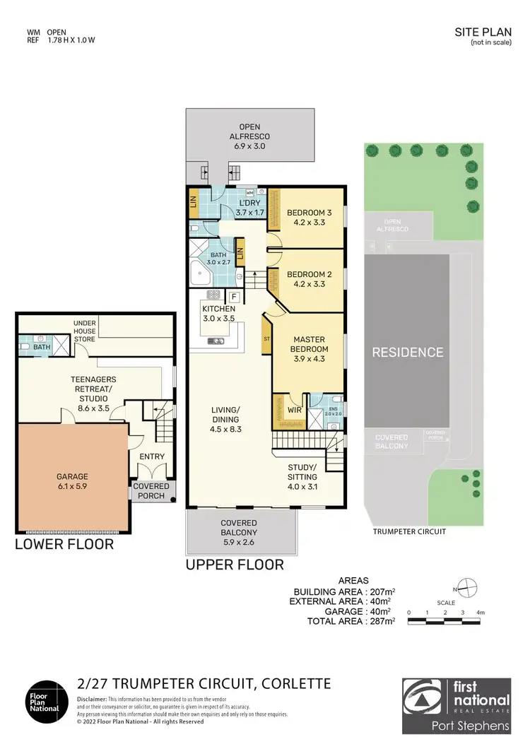 Floorplan of Homely semi-detached listing, 2/27 Trumpeter Circuit, Corlette NSW 2315