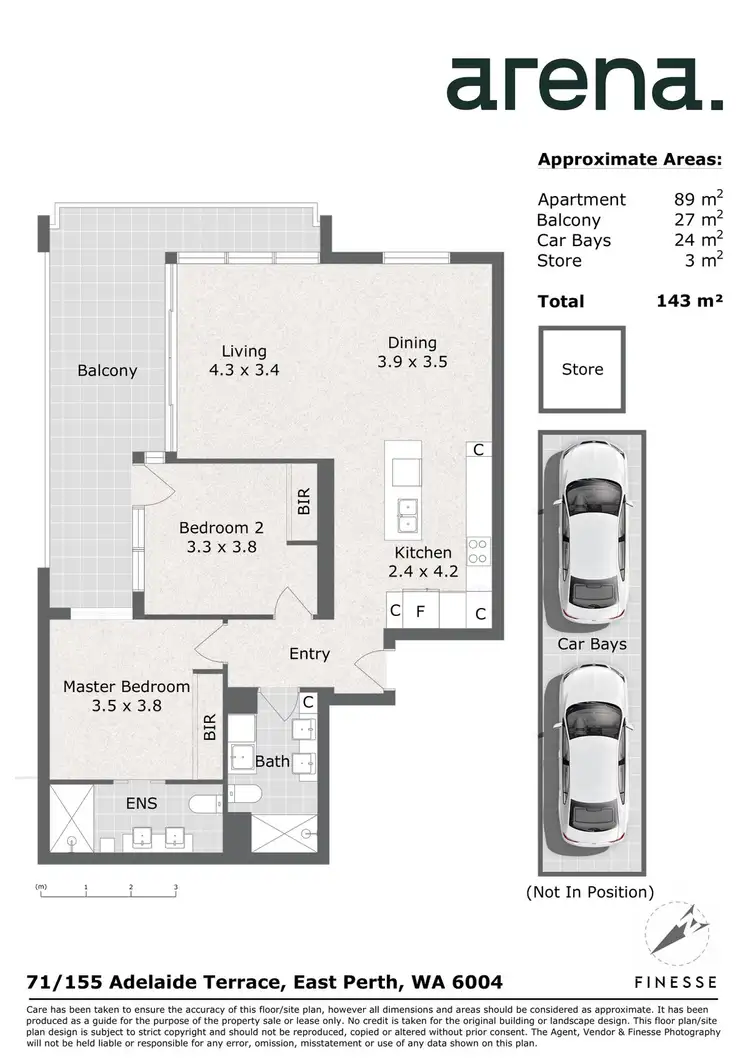 Floorplan of Homely apartment listing, 71/155 Adelaide Terrace, East Perth WA 6004