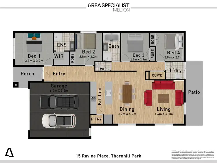 Floorplan of Homely house listing, 15 Ravine Place, Thornhill Park VIC 3335