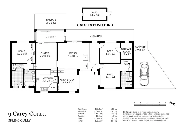 Floorplan of Homely house listing, 9 Carey Court, Spring Gully VIC 3550