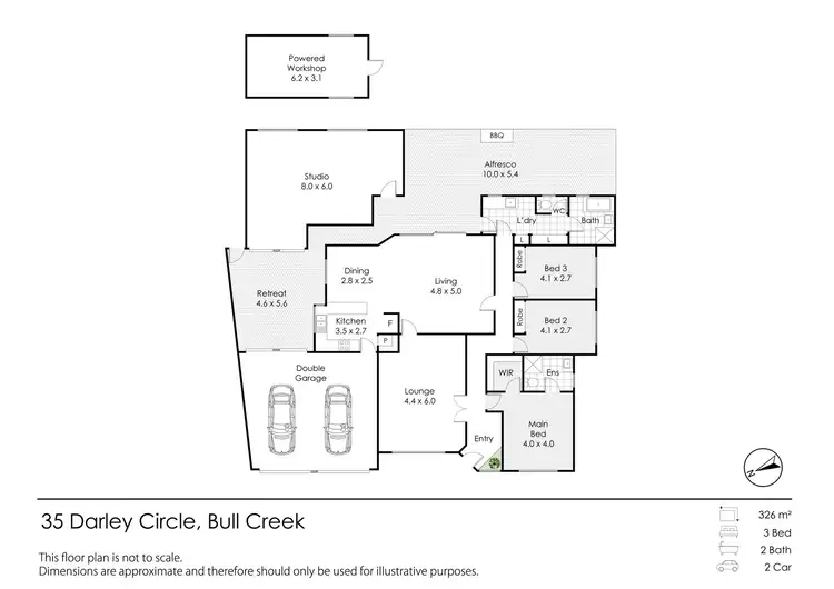 Floorplan of Homely house listing, 35 Darley Circle, Bull Creek WA 6149