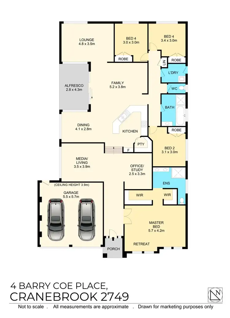 Floorplan of Homely house listing, 4 Barry Coe Place, Cranebrook NSW 2749