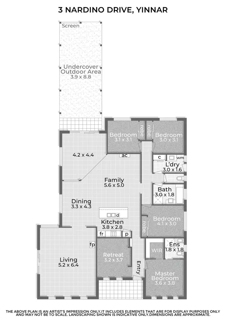 Floorplan of Homely house listing, 3 Nardino Drive, Yinnar VIC 3869