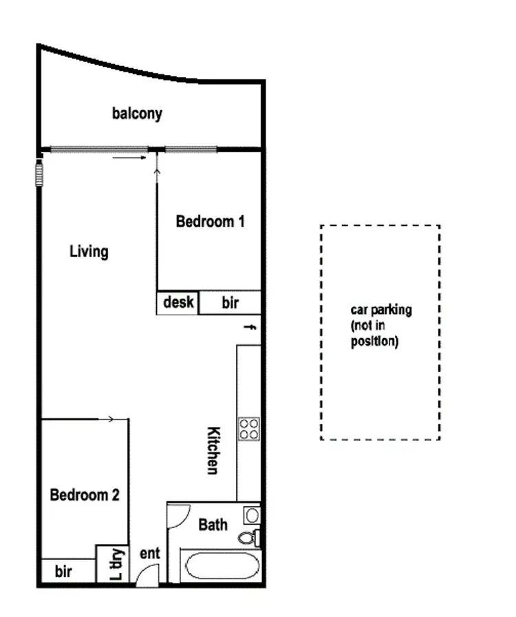 Floorplan of Homely apartment listing, 729/38 Mt Alexander Road, Travancore VIC 3032