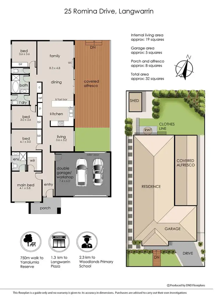 Floorplan of Homely house listing, 25 Romina Drive, Langwarrin VIC 3910