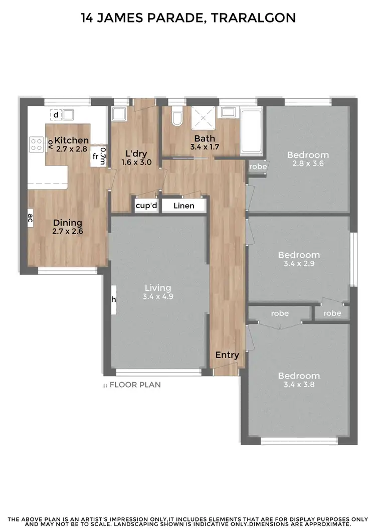 Floorplan of Homely house listing, 14 James Parade, Traralgon VIC 3844