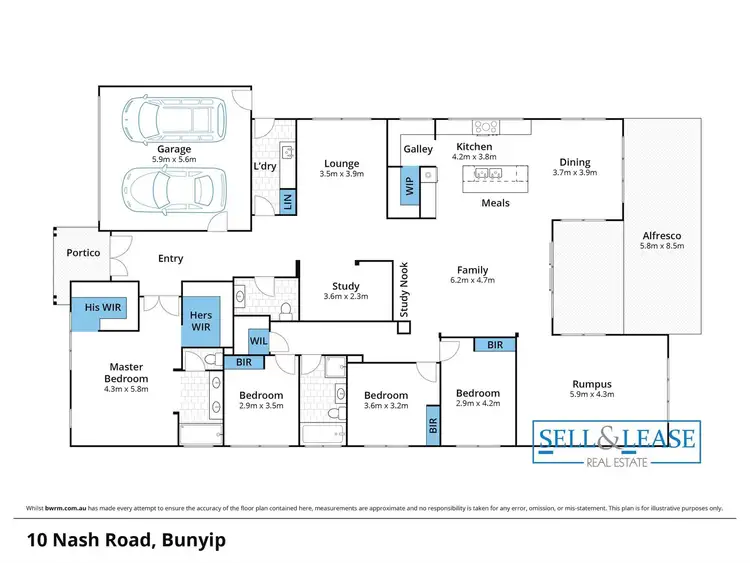 Floorplan of Homely house listing, 10 Nash Road, Bunyip VIC 3815