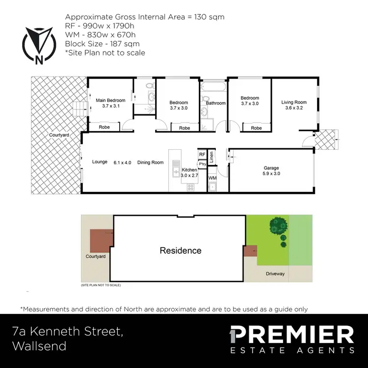 Floorplan of Homely semi-detached listing, 7A Kenneth Street, Wallsend NSW 2287