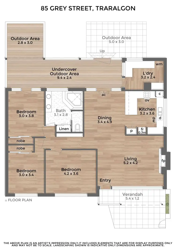 Floorplan of Homely house listing, 85 Grey Street, Traralgon VIC 3844
