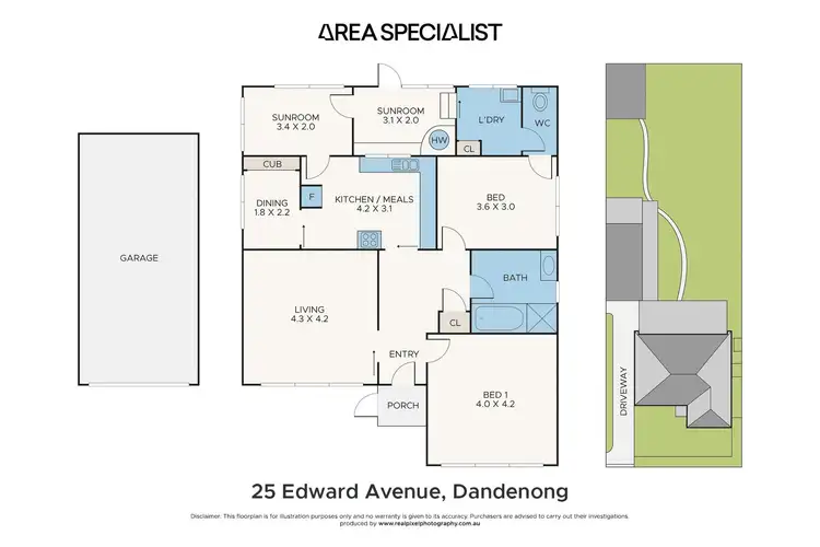 Floorplan of Homely house listing, 25 Edward Avenue, Dandenong VIC 3175