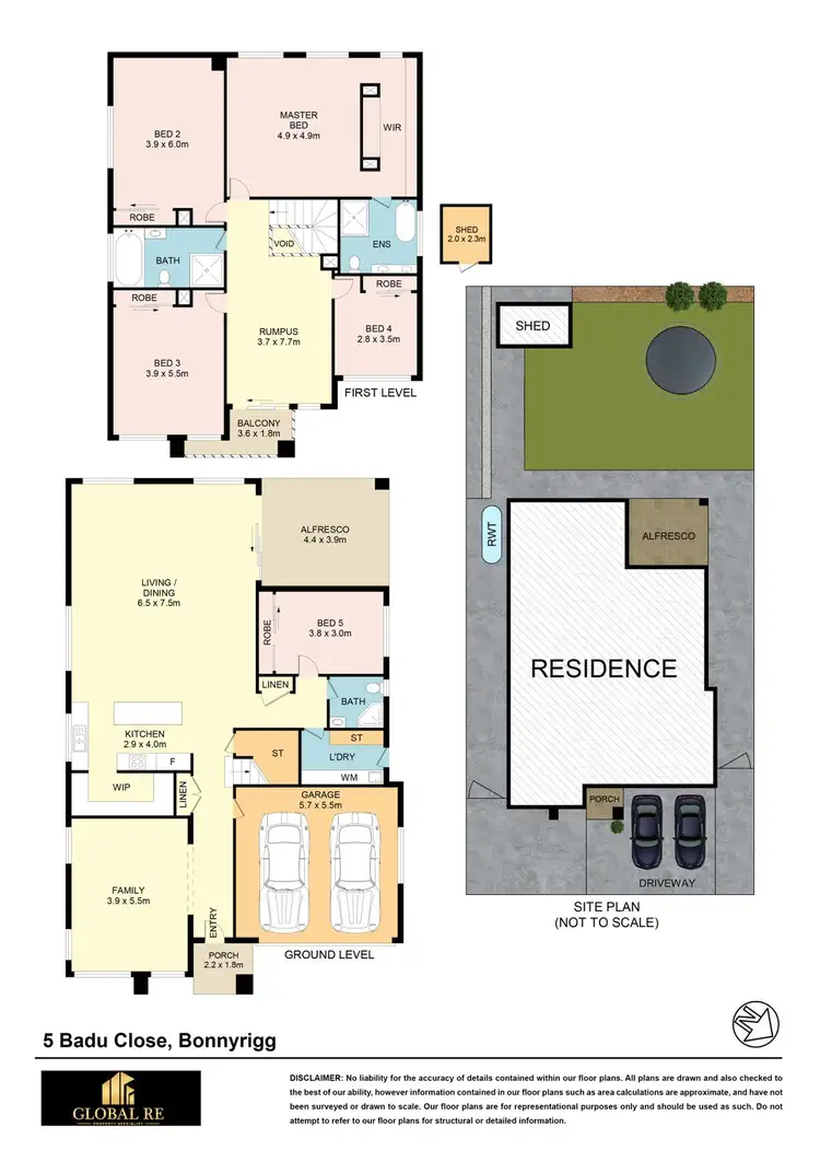 Floorplan of Homely house listing, 5 Badu Close, Bonnyrigg NSW 2177