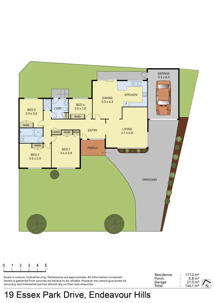 Floorplan of Homely house listing, 19 Essex Park Drive, Endeavour Hills VIC 3802