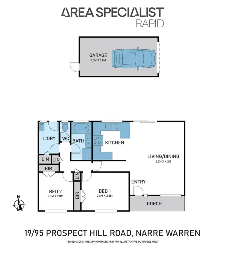 Floorplan of Homely unit listing, 19/95 Prospect Hill Road, Narre Warren VIC 3805