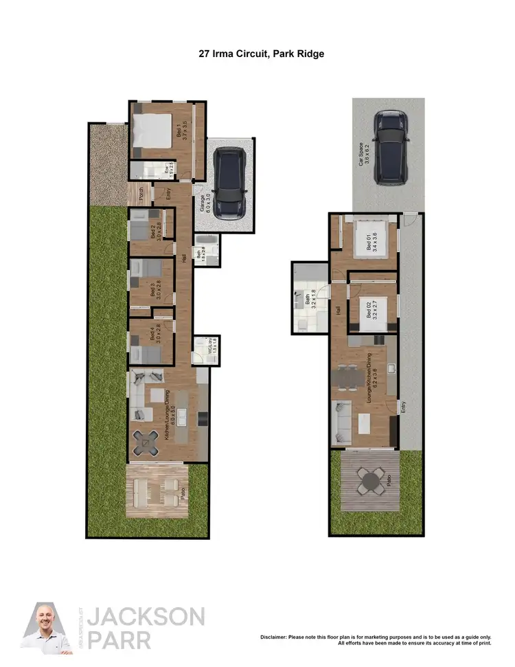 Floorplan of Homely semi-detached listing, 27 Irma Circuit, Park Ridge QLD 4125
