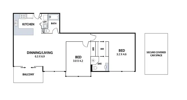 Floorplan of Homely apartment listing, 903/341 Ascot Vale Road, Moonee Ponds VIC 3039