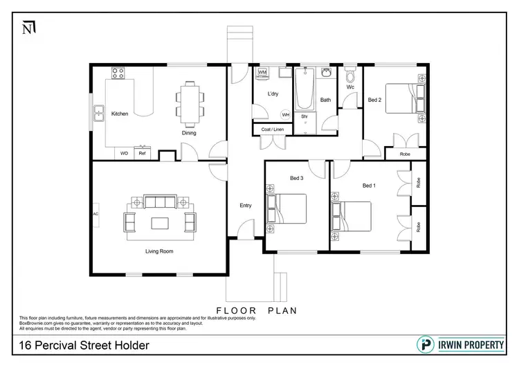 Floorplan of Homely house listing, 16 Percival Street, Holder ACT 2611