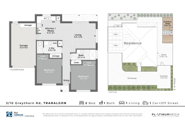Floorplan of Homely unit listing, 3/10 Greythorn Road, Traralgon VIC 3844