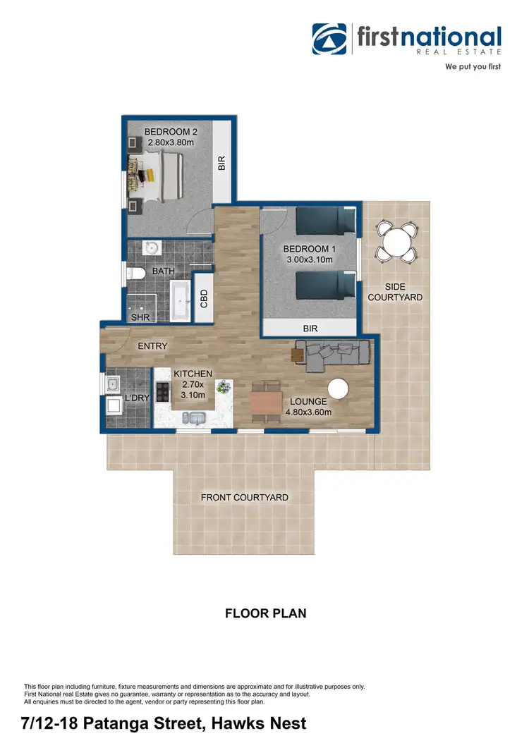 Floorplan of Homely villa listing, 7/12-18 Patanga Street, Hawks Nest NSW 2324