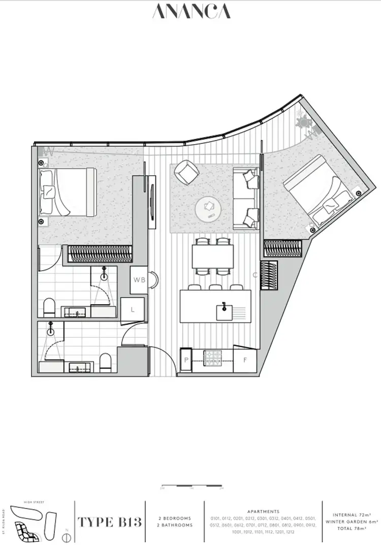 Floorplan of Homely apartment listing, 1101/605 St Kilda Road, Melbourne VIC 3004