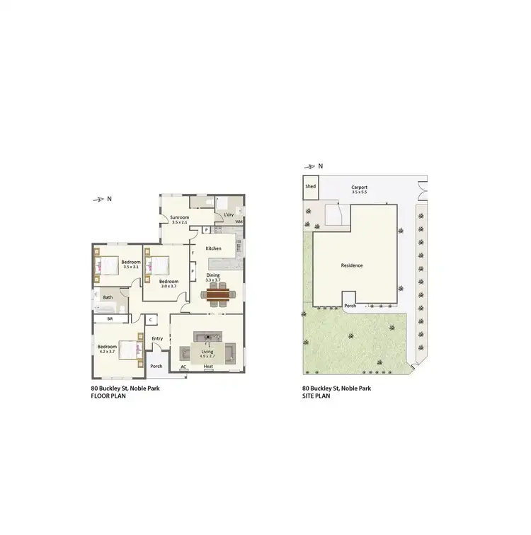 Floorplan of Homely house listing, 80 Buckley Street, Noble Park VIC 3174