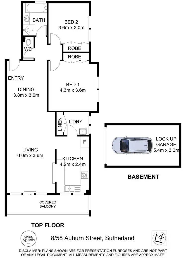 Floorplan of Homely apartment listing, 8/58 Auburn Street, Sutherland NSW 2232