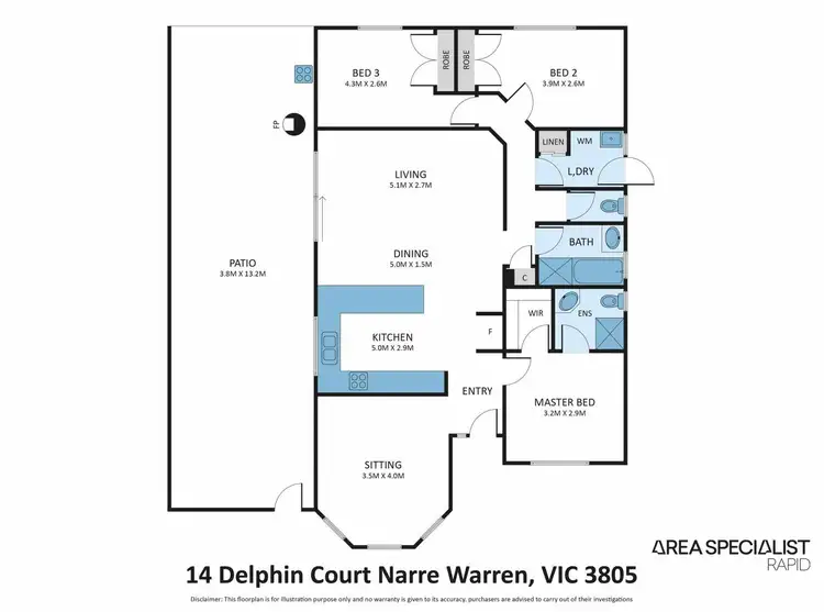 Floorplan of Homely house listing, 14 Delphin Court, Narre Warren VIC 3805
