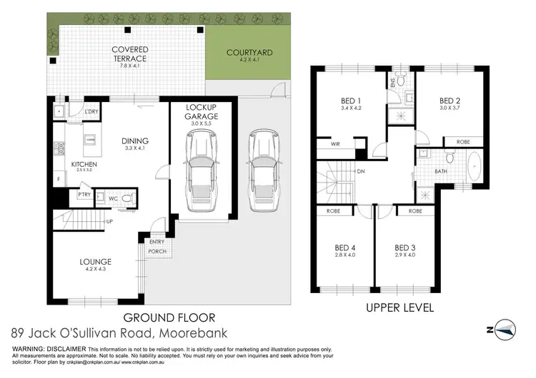 Floorplan of Homely townhouse listing, 2/89 Jack O'Sullivan Road, Moorebank NSW 2170