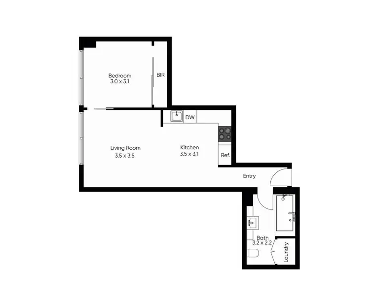 Floorplan of Homely apartment listing, 1807/61-63 Whiteman Street, Southbank VIC 3006