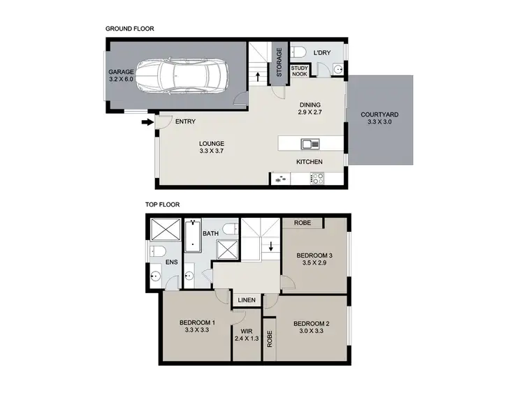 Floorplan of Homely townhouse listing, 94/82 Cascade Street, Raceview QLD 4305