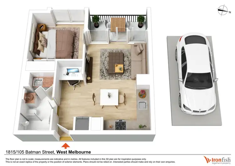 Floorplan of Homely apartment listing, 1815/105 Batman Street, West Melbourne VIC 3003