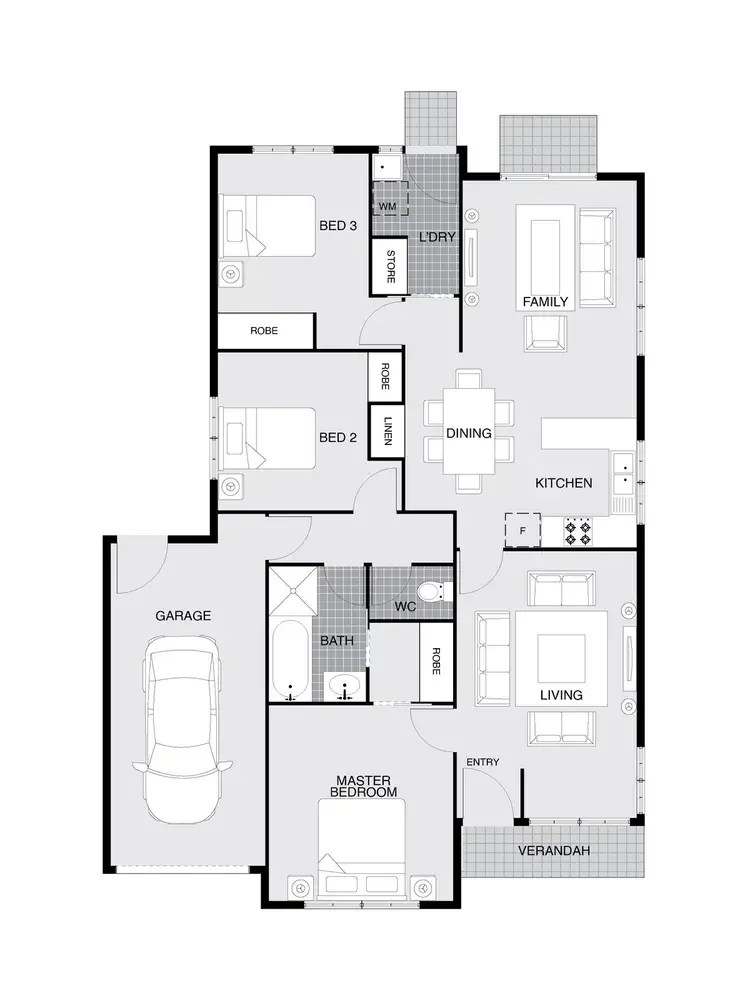 Floorplan of Homely house listing, 4 Hoff Place, Dunlop ACT 2615