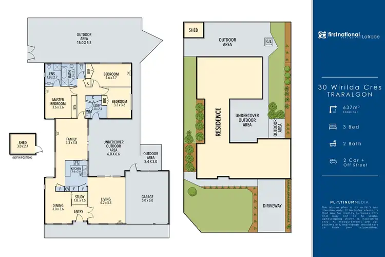 Floorplan of Homely house listing, 30 Wirilda Crescent, Traralgon VIC 3844
