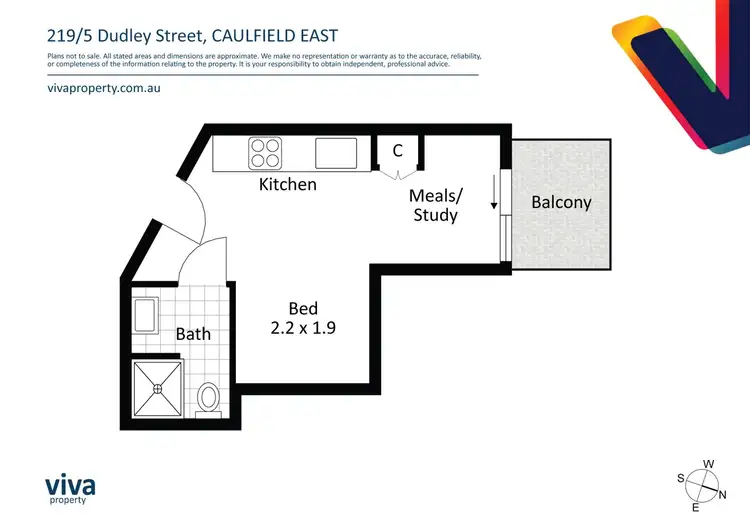 Floorplan of Homely apartment listing, 219/5 Dudley Street, Caulfield East VIC 3145