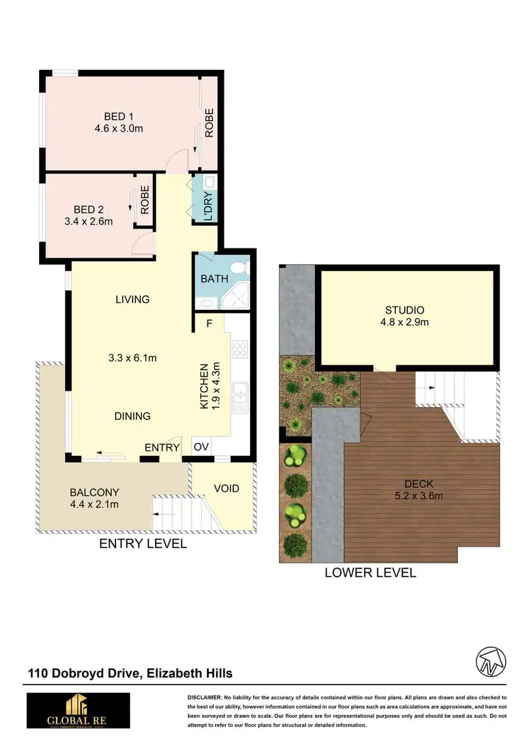 Floorplan of Homely townhouse listing, 110 Dobroyd Drive, Elizabeth Hills NSW 2171