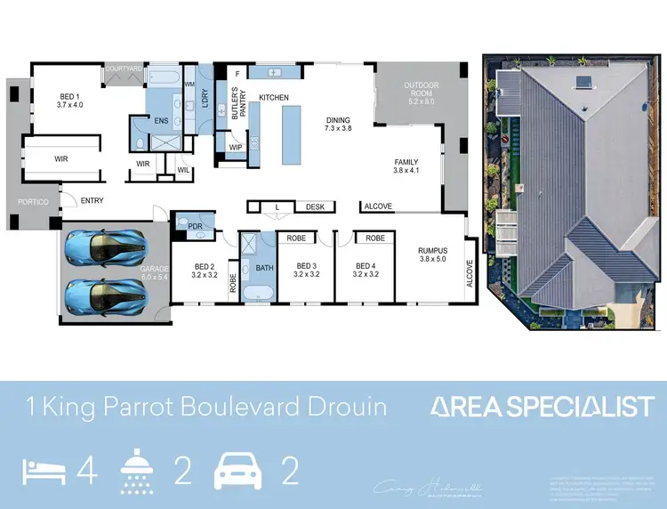 Floorplan of Homely house listing, 1 King Parrot Boulevard, Drouin VIC 3818