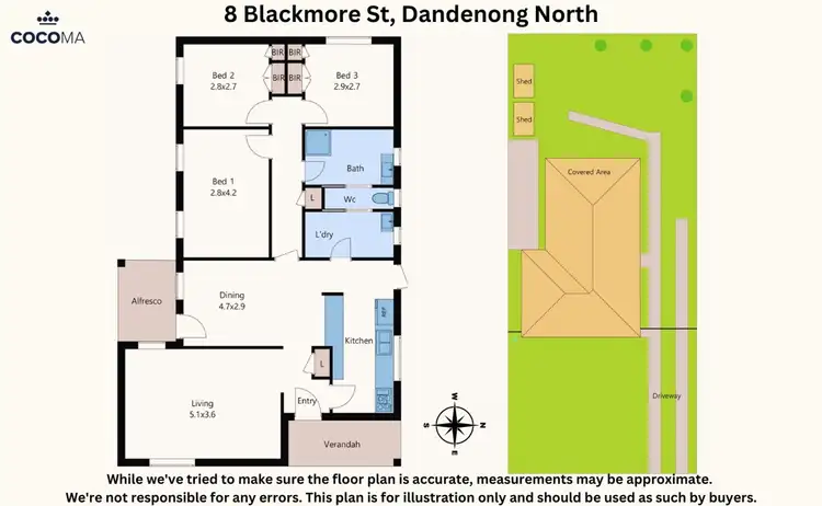 Floorplan of Homely house listing, 8 Blackmore Street, Dandenong North VIC 3175