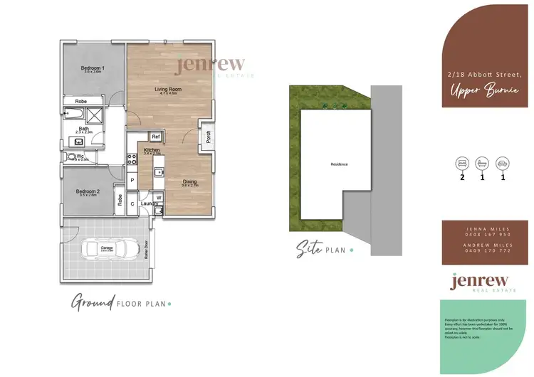 Floorplan of Homely unit listing, 2/18 Abbott Street, Upper Burnie TAS 7320