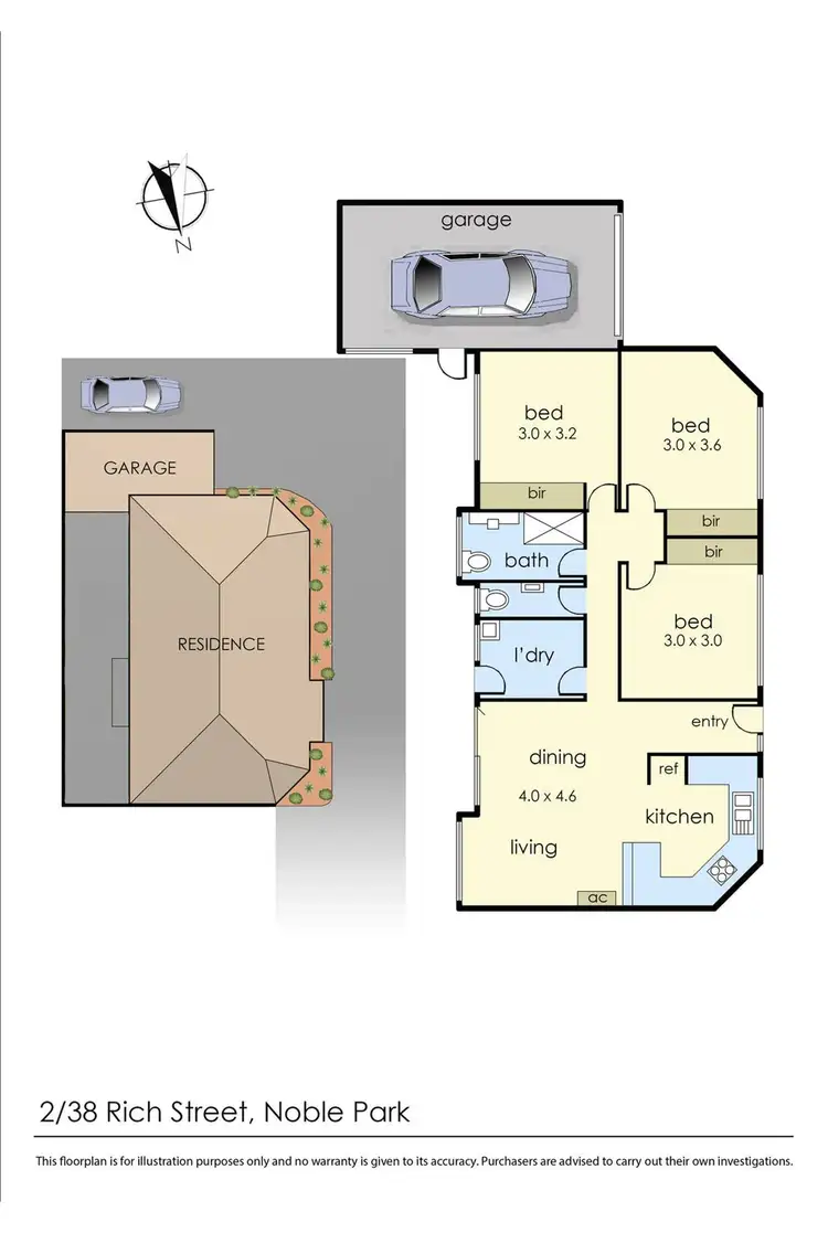 Floorplan of Homely unit listing, 2/38 Rich Street, Noble Park VIC 3174