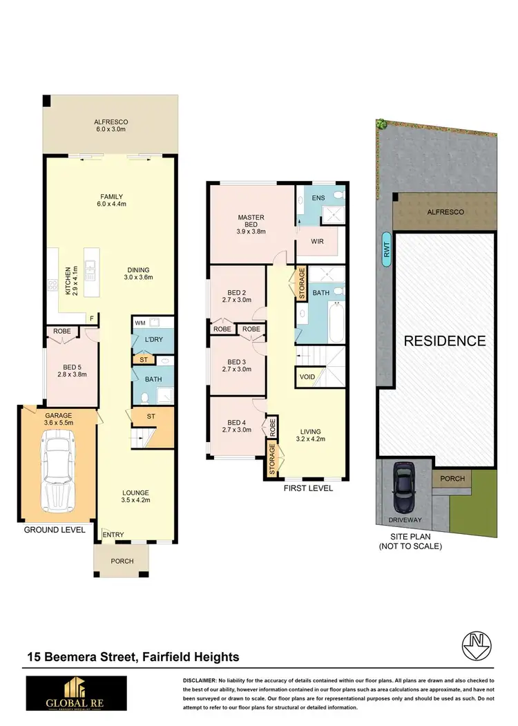 Floorplan of Homely semi-detached listing, 15 Beemera Street, Fairfield Heights NSW 2165