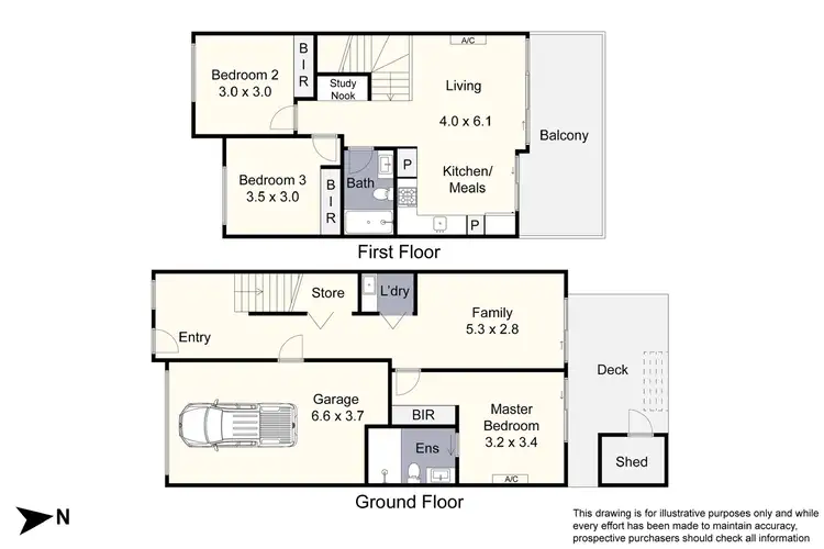 Floorplan of Homely townhouse listing, 6 Mulberry Grove, Keysborough VIC 3173