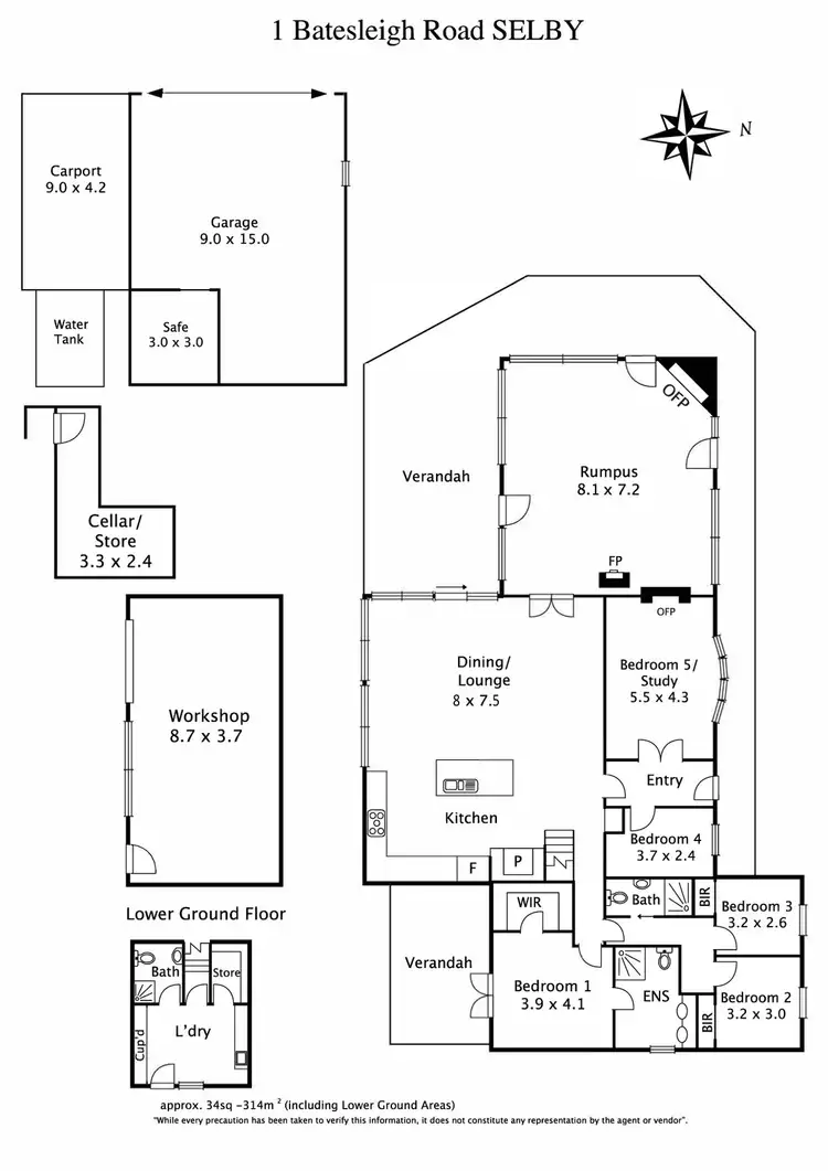Floorplan of Homely house listing, 1 Batesleigh Road, Selby VIC 3159