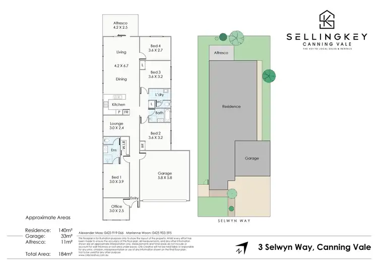 Floorplan of Homely house listing, 3 Selwyn Way, Canning Vale WA 6155