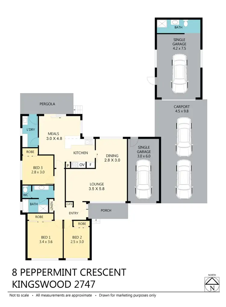 Floorplan of Homely house listing, 8 Peppermint Crescent, Kingswood NSW 2747