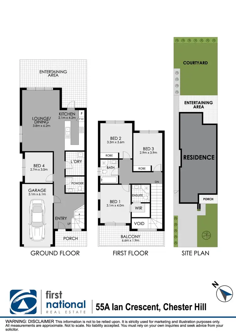 Floorplan of Homely semi-detached listing, 55A Ian Crescent, Chester Hill NSW 2162