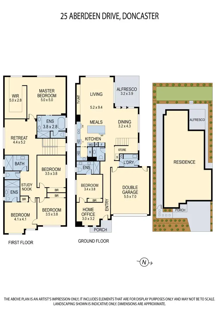 Floorplan of Homely house listing, 25 Aberdeen Drive, Doncaster VIC 3108