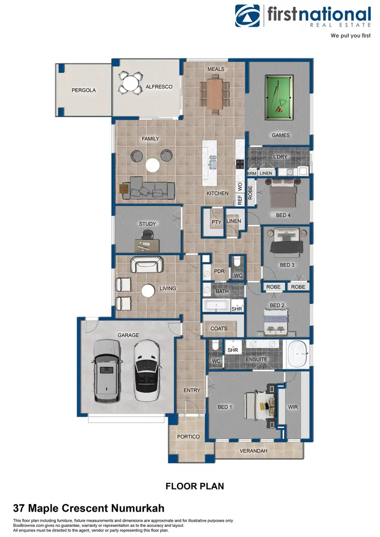 Floorplan of Homely house listing, 37 Maple Crescent, Numurkah VIC 3636