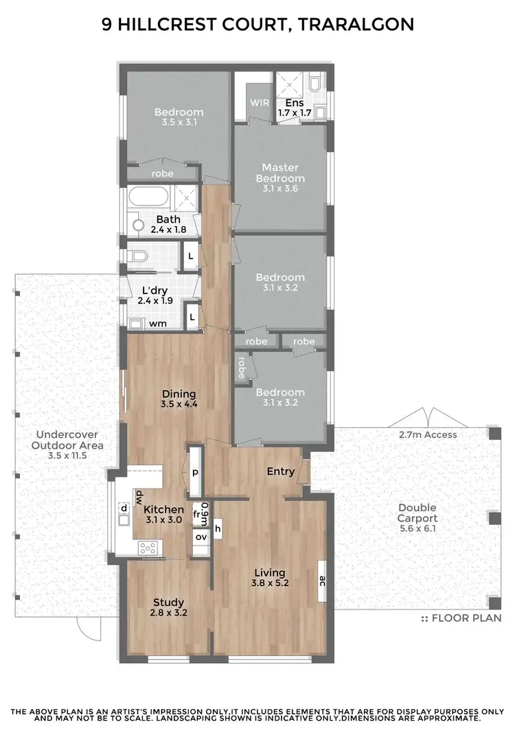 Floorplan of Homely house listing, 9 Hillcrest Court, Traralgon VIC 3844