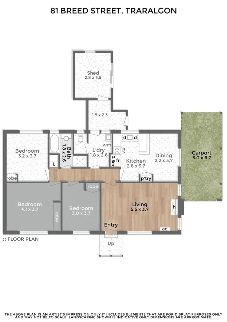 Floorplan of Homely house listing, 81 Breed Street, Traralgon VIC 3844
