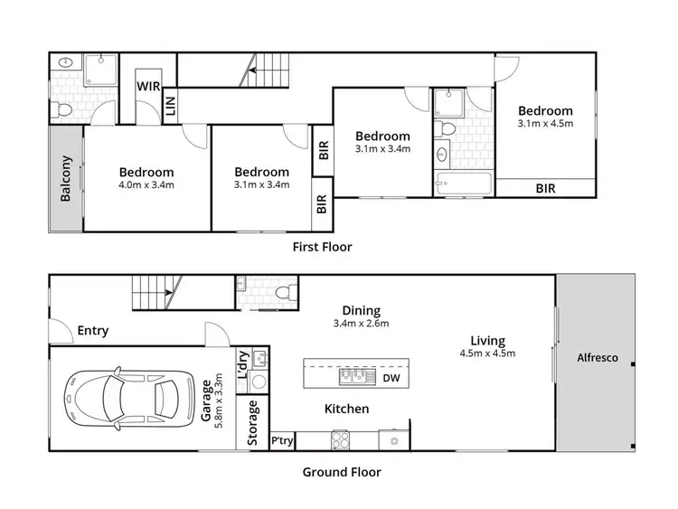 Floorplan of Homely semi-detached listing, 5B Ian Street, Ulladulla NSW 2539