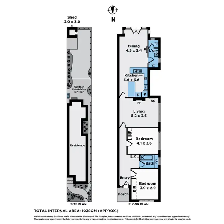 Floorplan of Homely house listing, 45 Canterbury Street, Flemington VIC 3031